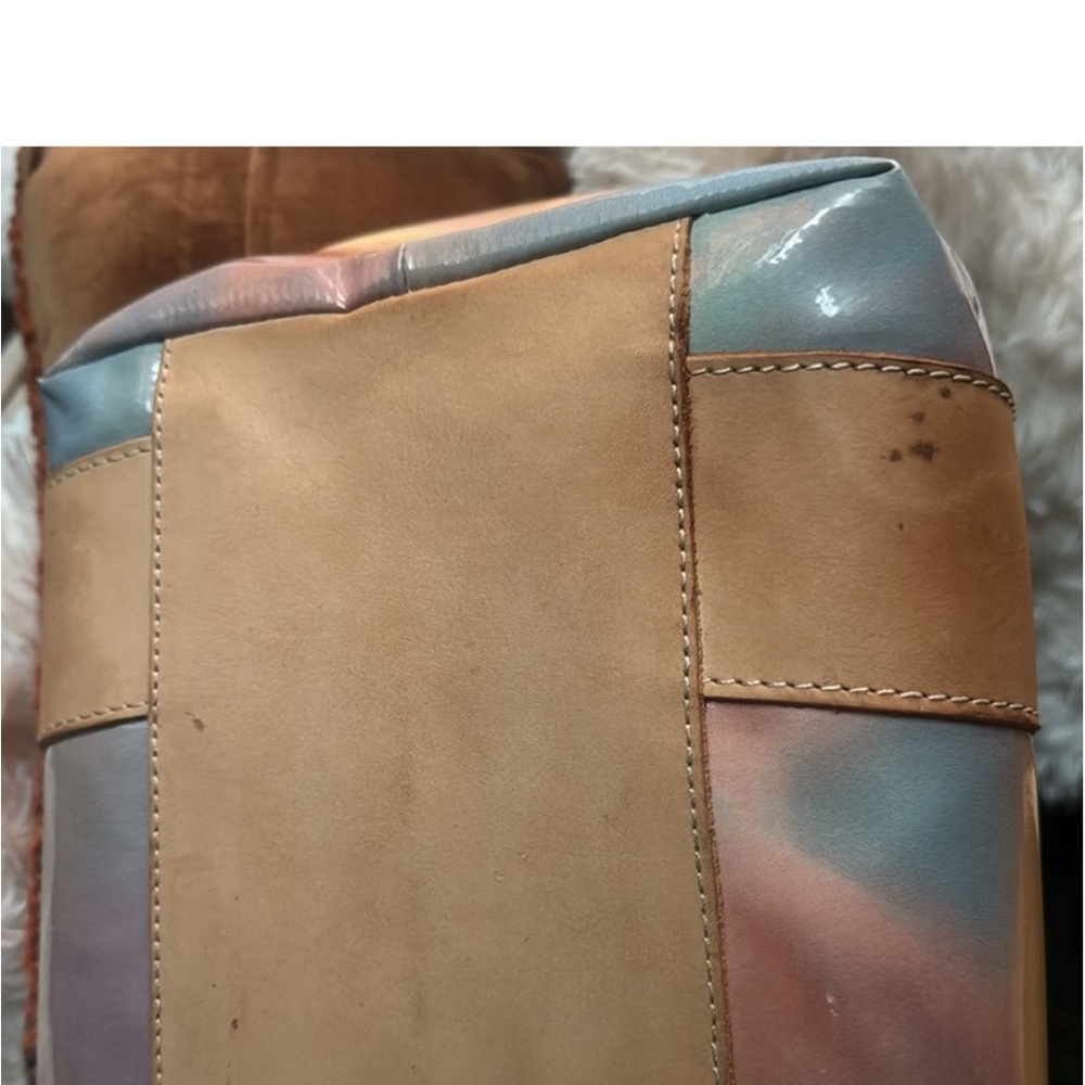 Consuela Multicolor Tote Bag with Tan Handles - Picture 7 of 8